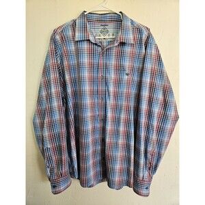 Flag Of Anthem Men's Button Down Long Sleeve Shirt, Madeflex, SIZE XL, Plaid